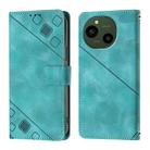 For Sharp Aquos R9 Skin Feel Embossed Leather Phone Case(Green) - 2