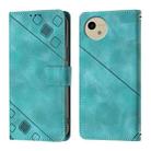 For Sharp Aquos Wish4 Skin Feel Embossed Leather Phone Case(Green) - 2