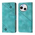 For Sharp Aquos Sense9 Plus Skin Feel Embossed Leather Phone Case(Green) - 3