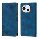 For Sharp Aquos Sense9 Skin Feel Embossed Leather Phone Case(Blue) - 3