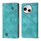 For Sharp Aquos Sense9 Skin Feel Embossed Leather Phone Case(Green) - 3