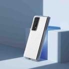 For Honor Magic Vs2 Woven Texture Transparent Frame PU Phone Case(White) - 3