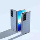 For Honor Magic Vs2 Woven Texture Transparent Frame PU Phone Case(Light Blue) - 2