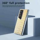 For Honor Magic V2 RSR Porsche Design Woven Texture Transparent Frame PU Phone Case(Gold) - 3