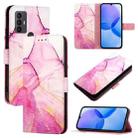 For TCL 30 SE PT003 Marble Pattern Flip Leather Phone Case(Pink Purple Gold) - 1