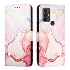 For TCL 30 SE PT003 Marble Pattern Flip Leather Phone Case(Rose Gold) - 2