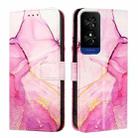 For TCL 50 5G PT003 Marble Pattern Flip Leather Phone Case(Pink Purple Gold) - 2