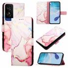 For TCL 50 5G PT003 Marble Pattern Flip Leather Phone Case(Rose Gold) - 1