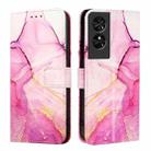 For TCL 50 SE PT003 Marble Pattern Flip Leather Phone Case(Pink Purple Gold) - 2