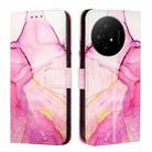 For TCL 50 XL PT003 Marble Pattern Flip Leather Phone Case(Pink Purple Gold) - 2