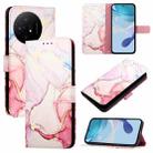 For TCL 50 XL PT003 Marble Pattern Flip Leather Phone Case(Rose Gold) - 1