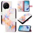 For TCL 50 XL PT003 Marble Pattern Flip Leather Phone Case(Galaxy Marble White) - 1