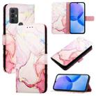 For TCL 305 / 306 / 30 SE AL02 PT003 Marble Pattern Flip Leather Phone Case(Rose Gold) - 1