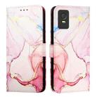 For TCL 403 PT003 Marble Pattern Flip Leather Phone Case(Rose Gold) - 2