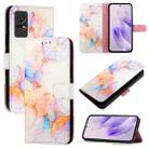 For TCL 405 / 406 / 408 PT003 Marble Pattern Flip Leather Phone Case(Galaxy Marble White) - 1