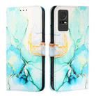 For TCL 405 / 406 / 408 PT003 Marble Pattern Flip Leather Phone Case(Green) - 2