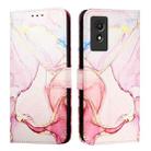 For TCL 501 PT003 Marble Pattern Flip Leather Phone Case(Rose Gold) - 2