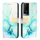 For TCL 50XE 5G PT003 Marble Pattern Flip Leather Phone Case(Green) - 2