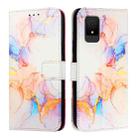 For TCL 502 PT003 Marble Pattern Flip Leather Phone Case(Galaxy Marble White) - 2