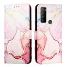 For TCL 30 XL T701DL PT003 Marble Pattern Flip Leather Phone Case(Rose Gold) - 2