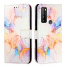 For TCL 30 XL T701DL PT003 Marble Pattern Flip Leather Phone Case(Galaxy Marble White) - 2