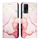 For TCL 40 XL / TCL 40 T T608DL PT003 Marble Pattern Flip Leather Phone Case(Rose Gold) - 2