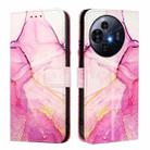 For TCL 50 Pro NxtPaper PT003 Marble Pattern Flip Leather Phone Case(Pink Purple Gold) - 2