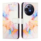 For TCL 50 Pro NxtPaper PT003 Marble Pattern Flip Leather Phone Case(Galaxy Marble White) - 2