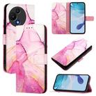 For TCL 605 / 6SE PT003 Marble Pattern Flip Leather Phone Case(Pink Purple Gold) - 1