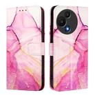 For TCL 605 / 6SE PT003 Marble Pattern Flip Leather Phone Case(Pink Purple Gold) - 2