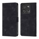 For Itel A05s Skin Feel Embossed Leather Phone Case(Black) - 2