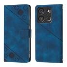 For Itel A05s Skin Feel Embossed Leather Phone Case(Blue) - 2