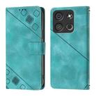 For Itel A05s Skin Feel Embossed Leather Phone Case(Green) - 2