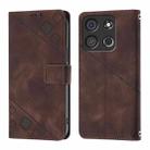 For Itel A05s Skin Feel Embossed Leather Phone Case(Brown) - 2