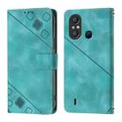 For Itel A58 / A49 Skin Feel Embossed Leather Phone Case(Green) - 2