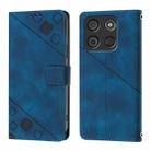 For Itel A60 / A60s Skin Feel Embossed Leather Phone Case(Blue) - 2