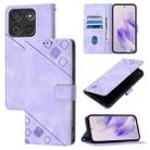 For Itel A60 / A60s Skin Feel Embossed Leather Phone Case(Light Purple) - 1