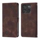 For Itel A60 / A60s Skin Feel Embossed Leather Phone Case(Brown) - 2