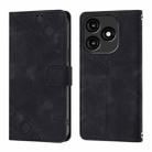 For Itel A70 Skin Feel Embossed Leather Phone Case(Black) - 2