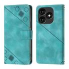 For Itel A70 Skin Feel Embossed Leather Phone Case(Green) - 2