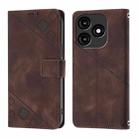 For Itel A70 Skin Feel Embossed Leather Phone Case(Brown) - 2