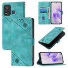 For Itel P17 / A27 Skin Feel Embossed Leather Phone Case(Green) - 1