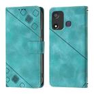 For Itel P17 / A27 Skin Feel Embossed Leather Phone Case(Green) - 2