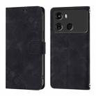 For Itel P40 Skin Feel Embossed Leather Phone Case(Black) - 2