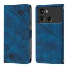 For Itel P40 Skin Feel Embossed Leather Phone Case(Blue) - 2