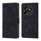 For Itel P55 4G Skin Feel Embossed Leather Phone Case(Black) - 2