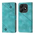 For Itel P55 4G Skin Feel Embossed Leather Phone Case(Green) - 2