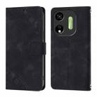 For Itel P55 5G Skin Feel Embossed Leather Phone Case(Black) - 2