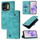 For Itel P55 5G Skin Feel Embossed Leather Phone Case(Green) - 1