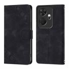 For Itel P55+ Skin Feel Embossed Leather Phone Case(Black) - 2